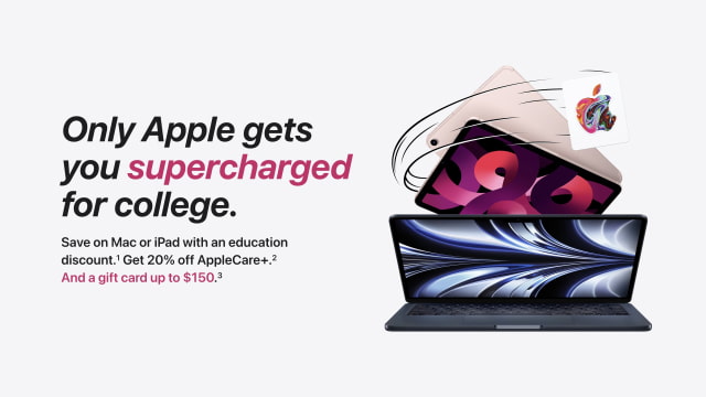 Apple Launches Back to School 2022 Promotion Offering Gift Card Up to $150 and 20% Off AppleCare+