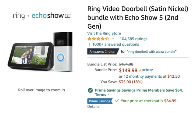 Get 54% Off Ring Video Doorbell and Echo Show 5 Bundle [Deal]