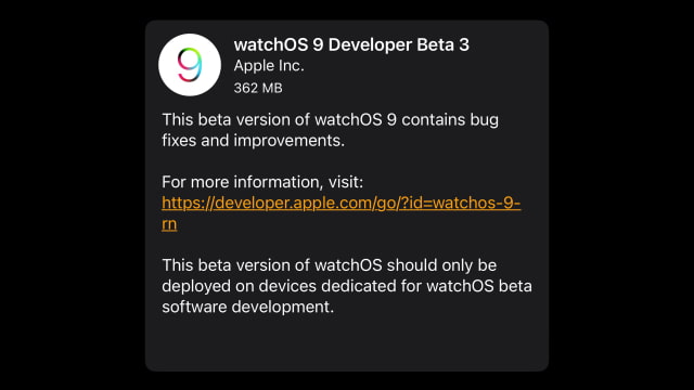 Apple Seeds watchOS 9 Beta 3 to Developers [Download]