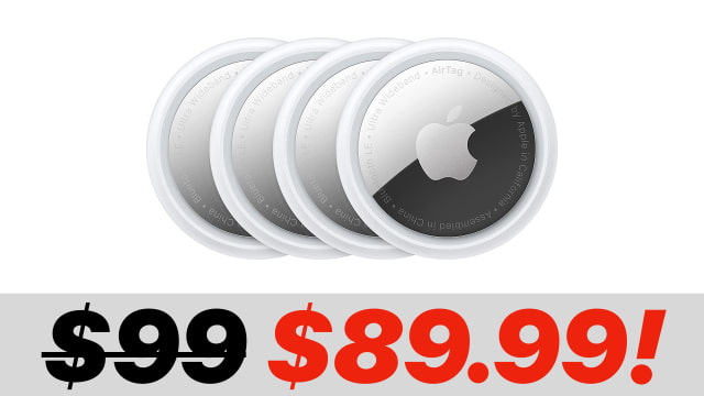 Four Pack of Apple AirTag Trackers On Sale for $84.99 [Prime Day Deal]