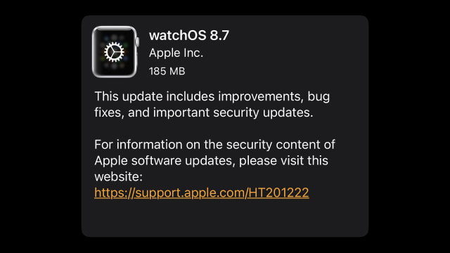 Apple Releases watchOS 8.7 for Apple Watch [Download]