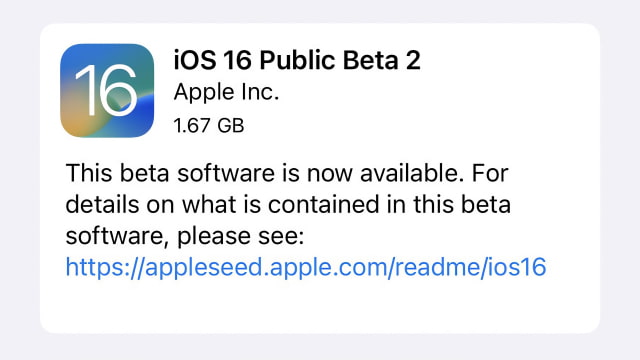 Apple Releases Second Public Betas of iOS 16, iPadOS 16, macOS Ventura 13 [Download]