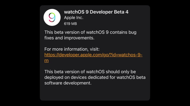 Apple Seeds watchOS 9 Beta 4 to Developers [Download]