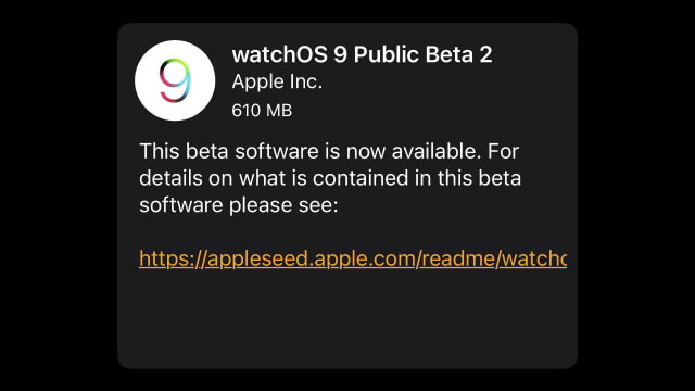 Apple Seeds Second Public Beta of watchOS 9 [Download]