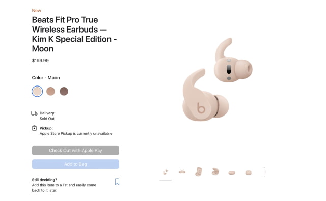 Beats Fit Pro x Kim Kardashian Sold Out at Apple, Still Available on Amazon