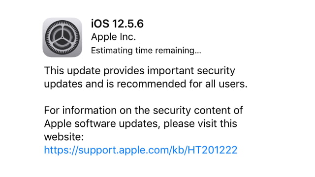 Apple Releases iOS 12.5.6 for Older iPhone, iPad, iPod Touch Devices [Download]