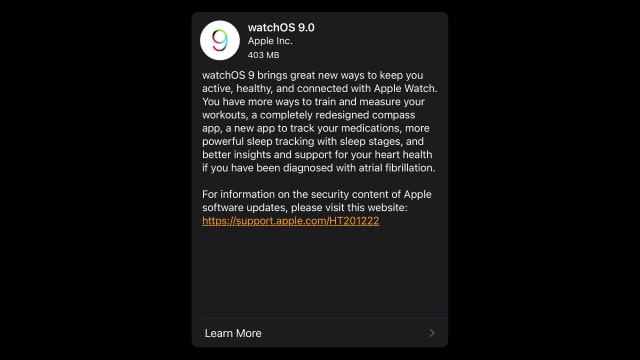 Apple Releases watch OS 9 RC to Developers [Download]