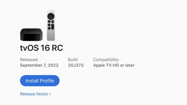 Apple Seeds tvOS 16 RC to Developers [Download]