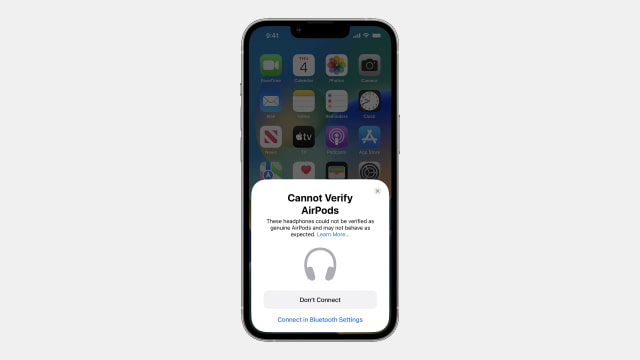 Apple Now Displays Alert When Fake AirPods Are Connected