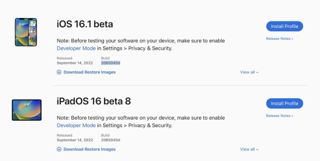 Apple Releases iOS 16.1 Beta, New iPadOS 16 Beta [Download]