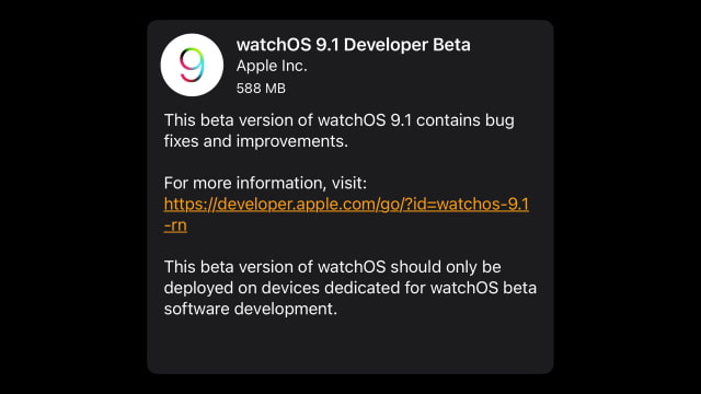 Apple Seeds watchOS 9.1 Beta to Developers [Download]