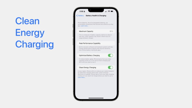 iOS 16.1 Beta Adds &#039;Clean Energy Charging&#039; Feature