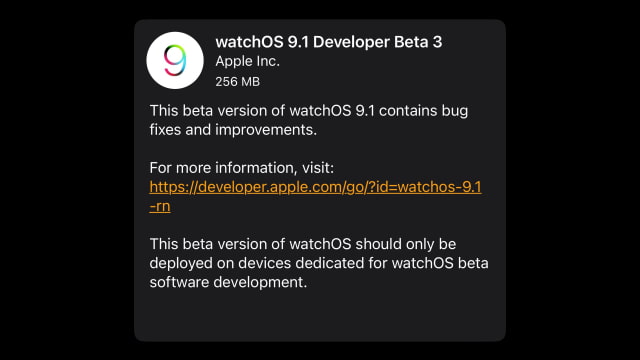 Apple Seeds watchOS 9.1 Beta 3 to Developers [Download]