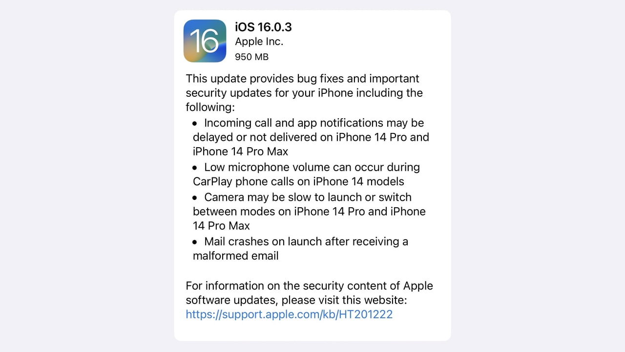 Apple Releases iOS 16.0.3 With Fixes for Delayed Notifications, Slow ...