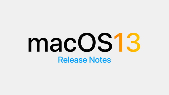 macOS Ventura 13 Release Notes