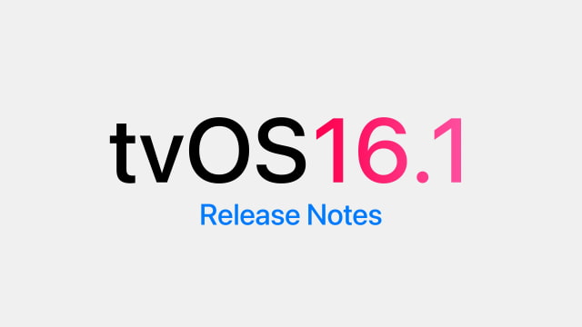 tvOS 16.1 Release Notes