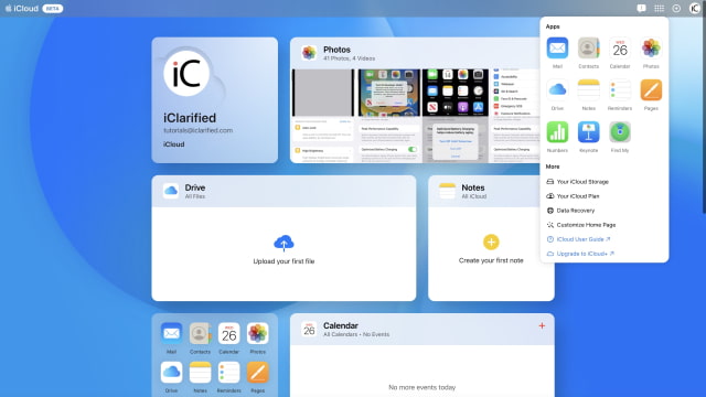 Apple Testing New Design for iCloud Website [Images]