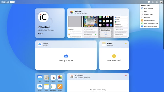Apple Testing New Design for iCloud Website [Images]