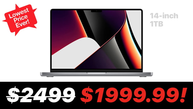 Huge Sale Drops Price of 14-inch MacBook Pro (1TB) to All-Time Low [Deal]