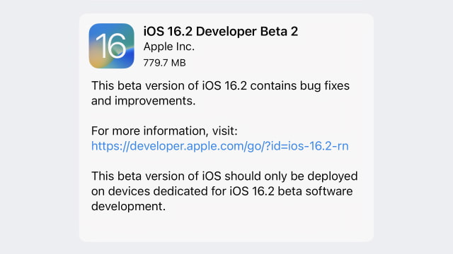 Apple Releases iOS 16.2 Beta 2 and iPadOS 16.2 Beta 2 [Download]