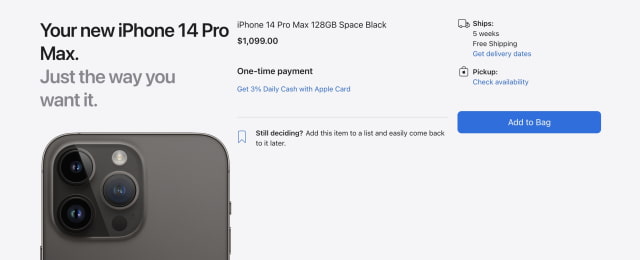 PSA: Order Right Now If You Want an iPhone 14 Pro Before Christmas