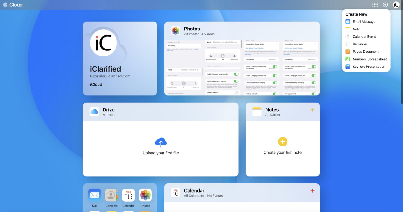 Apple just completely redesigned iCloud.com, and it looks a lot better