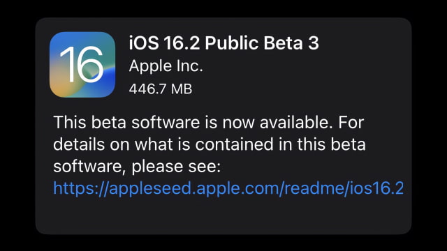 Apple Seeds Third Public Beta of iOS 16.2 and iPadOS 16.2 [Download]