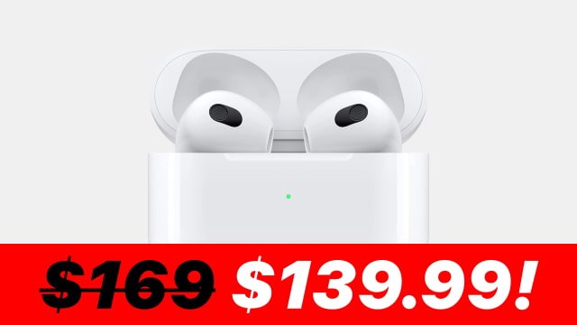 Apple AirPods 3 On Sale for All-Time Low Price of $139.99 [Deal]