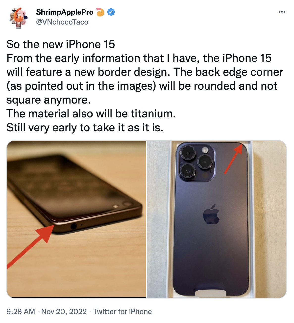 iPhone 15 May Have Titanium Case, Rounded Back