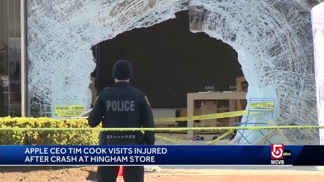 Tim Cook Visits Victims of Hingham Apple Store Crash
