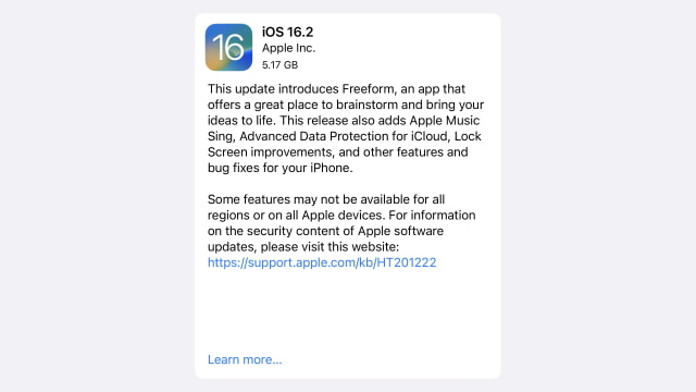 Apple Releases iOS 16.2 and iPadOS 16.2 Release Candidates [Download]