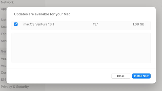 Apple Releases macOS Ventura 13.1 Release Candidate [Download]