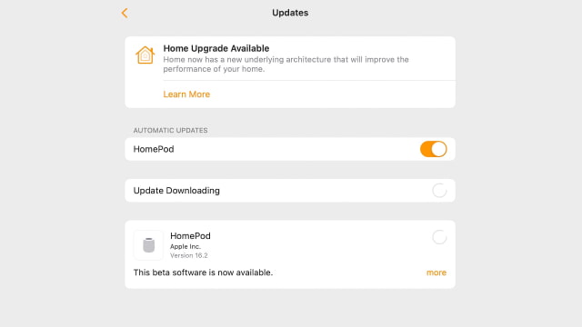 Apple Removes Ability to Upgrade Home Architecture From iOS 16.2