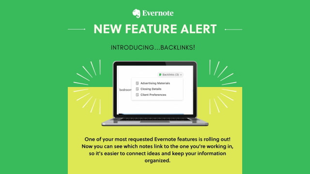 Evernote Introduces Backlinks, Offers 50% Off Personal Plan