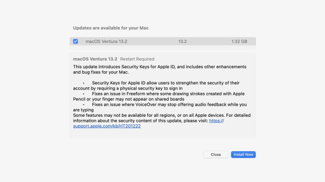 Apple Releases macOS Ventura 13.2 [Download]