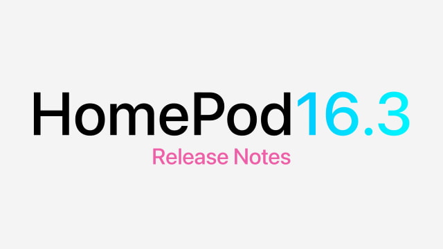 HomePod Software Version 16.3 Release Notes