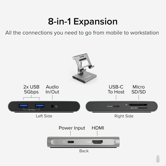 Plugable Launches 8-in-1 USB-C Docking Station With iPad Stand