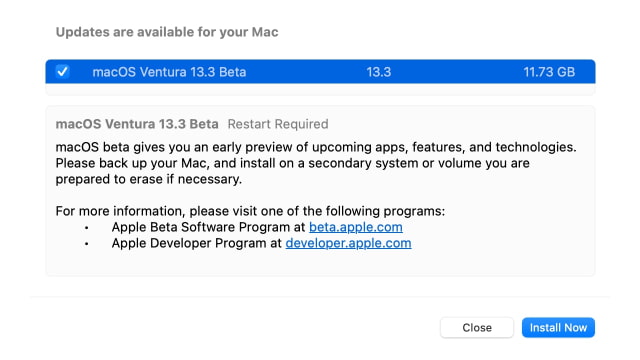 Apple Releases macOS Ventura 13.3 Beta [Download]