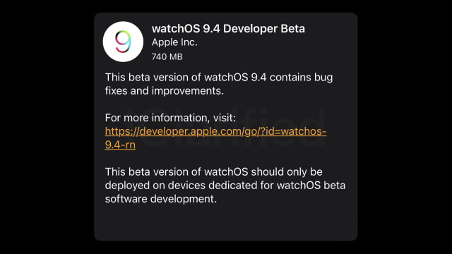 Apple Seeds watchOS 9.4 Beta to Developers [Download]