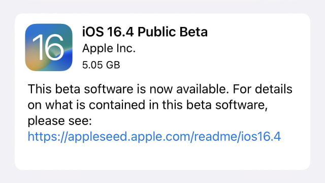 Apple Releases First Public Betas of iOS 16.4, iPadOS 16.4, tvOS 16.4, watchOS 9.4 [Download]