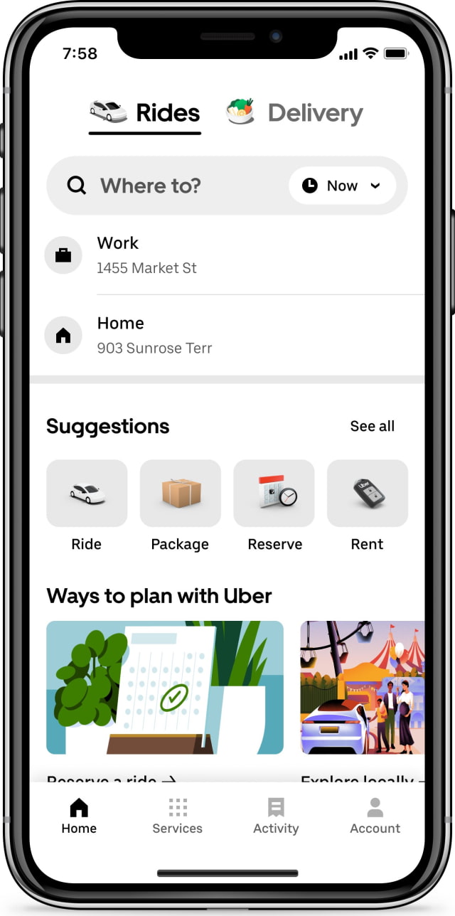 Uber App Redesigned With New Homescreen, Live Activities and Dynamic Island Support, More