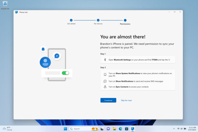Microsoft Brings iMessage to Windows Via Phone Link App