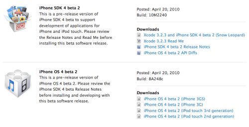 Apple Releases iPhone OS 4.0 Beta 2 to Developers