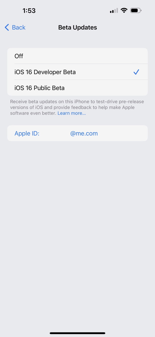 iOS 16.4 Beta 3 Allows You to Specify Apple ID for Beta Updates