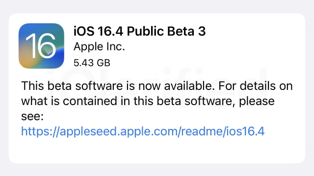 Apple Releases Third Public Betas of iOS 16.4, iPadOS 16.4, macOS Ventura 13.3, More [Download]