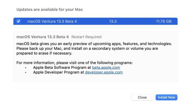 Apple Releases macOS Ventura 13.3 Beta 4 [Download]