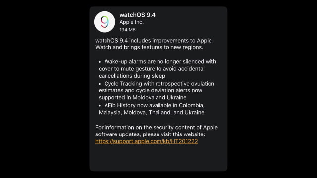 Apple Seeds watchOS 9.4 Release Candidate to Developers [Download]