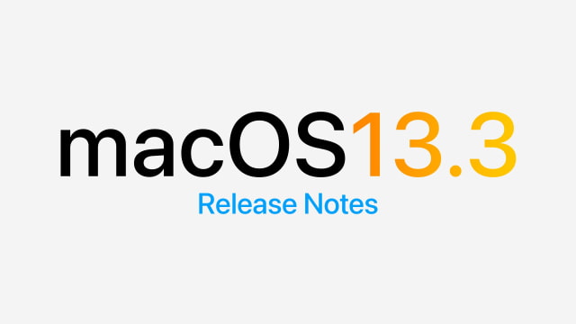 macOS Ventura 13.3 Release Notes