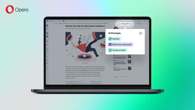 Opera browser gets ChatGPT with 'AI Prompts' and new sidebar on Mac - 9to5Mac