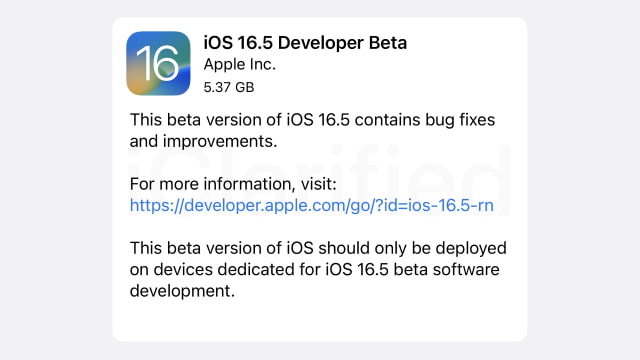 Apple Releases iOS 16.5 Beta and iPadOS 16.5 Beta [Download]